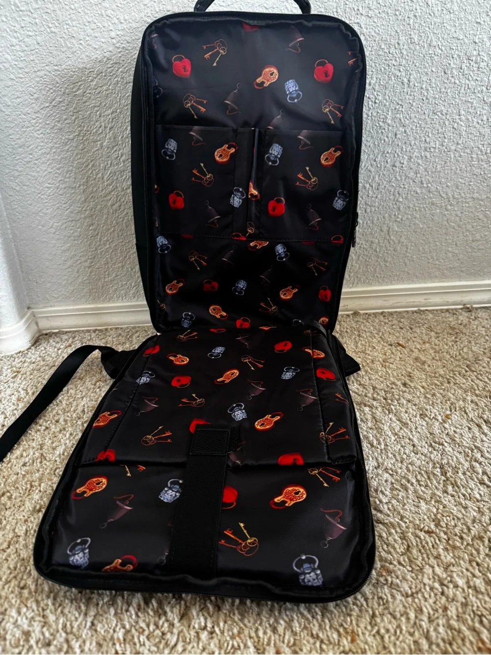 Robert Graham Thornton Mix Media Black Pebbled Leather Men's Backpack